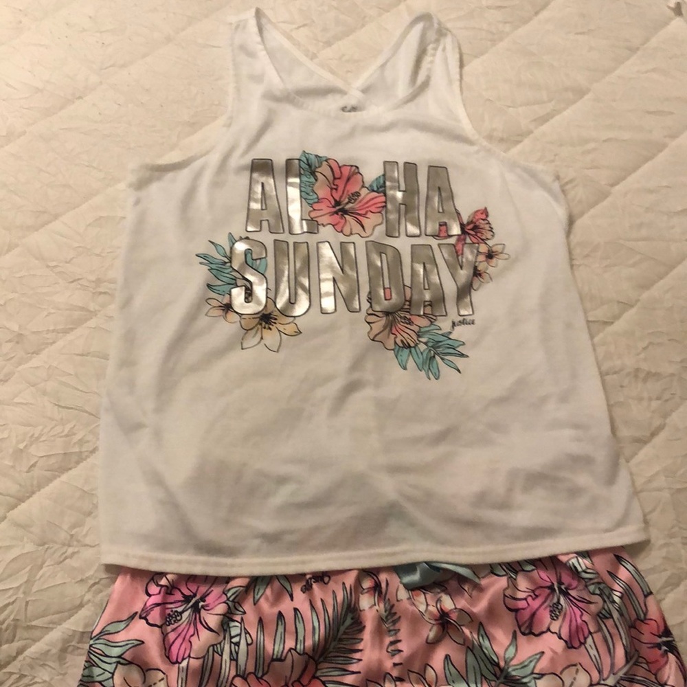 Justice pajama shorts set